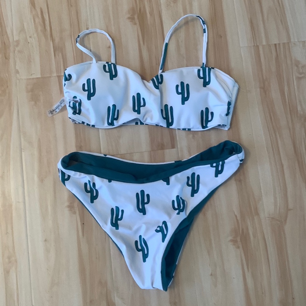 Women’s bikini cactus print reversible bottoms